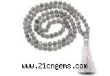 GMN8531 8mm, 10mm labradorite 27, 54, 108 beads mala necklace with tassel