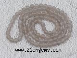 GMN902 Hand-knotted 8mm, 10mm matte grey agate 108 beads mala necklaces