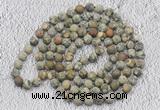 GMN919 Hand-knotted 8mm, 10mm matte rhyolite 108 beads mala necklaces