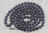 GMN931 Hand-knotted 8mm, 10mm matte amethyst 108 beads mala necklaces