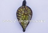 LP90 13*25*53mm leaf inner flower lampwork glass pendants