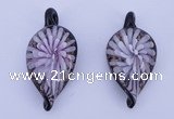 LP94 11*27*54mm leaf inner flower lampwork glass pendants