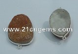 NGC01 20*30mm - 25*35mm freeform druzy agate connectors