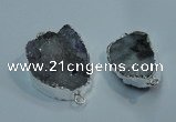 NGC06 20*30mm - 25*35mm freeform druzy agate connectors