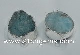 NGC07 20*30mm - 25*35mm freeform druzy agate connectors