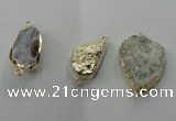 NGC101 20*30mm - 30*45mm freeform druzy agate connectors wholesale