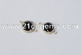 NGC1013 10mm flat round agate gemstone connectors wholesale