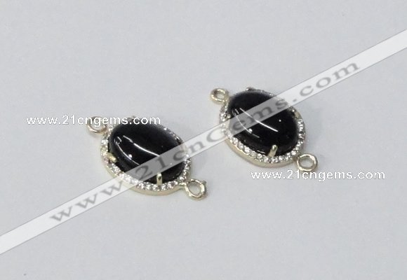 NGC1025 10*14mm oval agate gemstone connectors wholesale