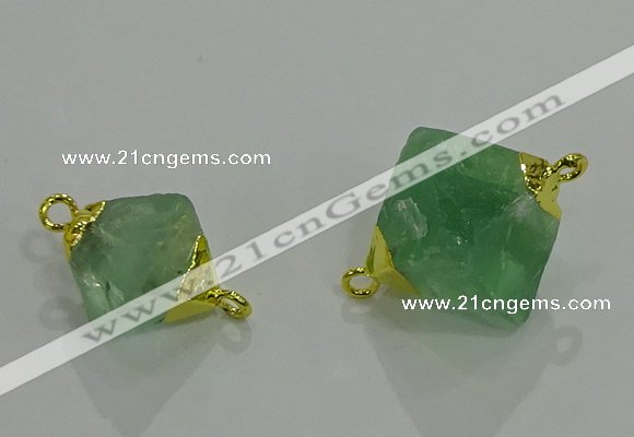 NGC1049 10*14mm – 15*20mm freeform fluorite connectors wholesale