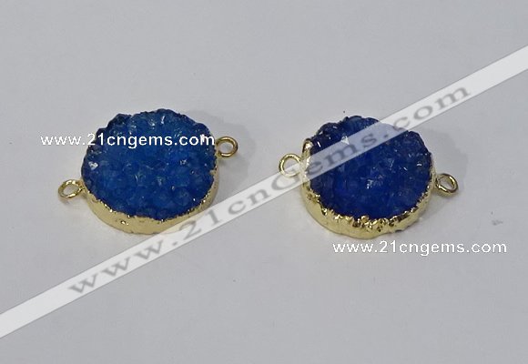 NGC1063 20*22mm freeform druzy agate connectors wholesale