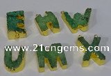 NGC1070 20*25mm - 25*30mm letter druzy agate connectors wholesale