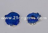 NGC1081 15*20mm - 30*35mm freeform druzy agate connectors wholesale