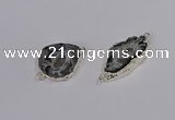 NGC1085 18*25mm - 25*35mm freeform druzy agate gemstone connectors