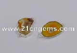 NGC1086 18*25mm - 25*35mm freeform druzy agate gemstone connectors