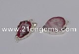 NGC1088 18*25mm - 25*35mm freeform druzy agate gemstone connectors