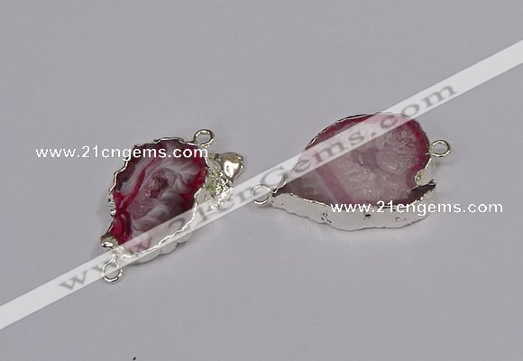 NGC1088 18*25mm - 25*35mm freeform druzy agate gemstone connectors