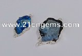 NGC1089 18*25mm - 25*35mm freeform druzy agate gemstone connectors