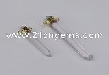 NGC1198 8*35mm - 10*60mm sticks white crystal connectors wholesale