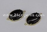 NGC1208 22*30mm oval agate gemstone connectors wholesale