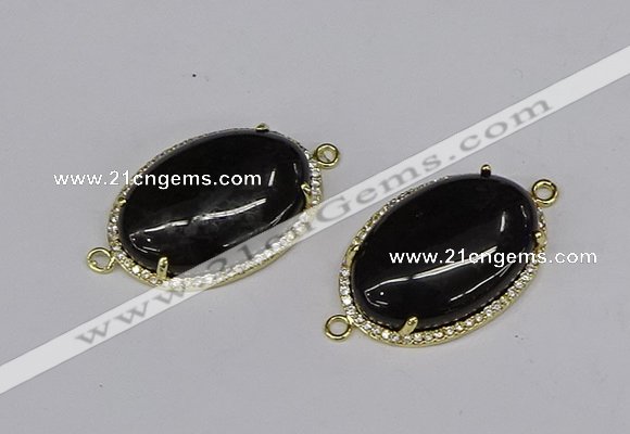 NGC1208 22*30mm oval agate gemstone connectors wholesale