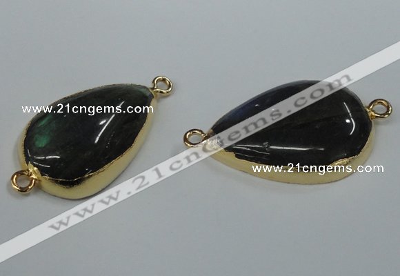 NGC123 18*25mm - 22*30mm flat teardrop labradorite connectors