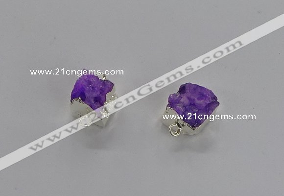 NGC1243 10*12mm - 14*15mm freefrom druzy agate connectors wholesale