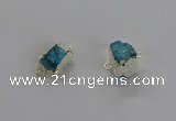 NGC1245 10*12mm - 14*15mm freefrom druzy agate connectors wholesale