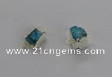 NGC1245 10*12mm - 14*15mm freefrom druzy agate connectors wholesale