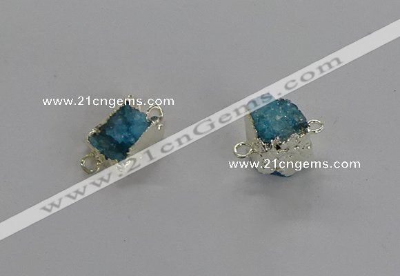 NGC1245 10*12mm - 14*15mm freefrom druzy agate connectors wholesale