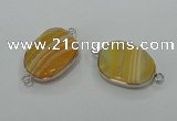 NGC125 13*18mm - 15*20mm freeform agate connectors wholesale