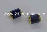 NGC1266 15*20mm faceted tube agate gemstone connectors wholesale