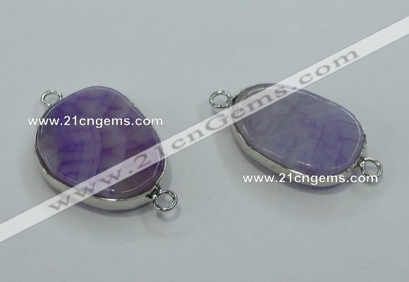 NGC127 13*18mm - 15*20mm freeform agate connectors wholesale