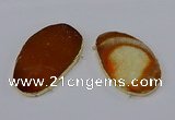 NGC1280 45*75mm - 55*80mm freeform agate gemstone connectors