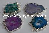 NGC1298 25*35mm - 35*45mm freeform druzy agate connectors