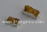 NGC1311 10*14mm - 12*16mm rectangle druzy agate connectors