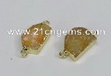 NGC1358 12*16mm - 18*25mm freeform druzy agate connectors