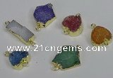 NGC1370 12*16mm - 18*25mm druzy agate connectors wholesale