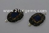 NGC1380 18*25mm freeform druzy agate gemstone connectors