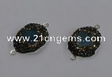 NGC1388 18*25mm freeform druzy agate connectors wholesale