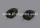 NGC1390 18*25mm freeform druzy agate connectors wholesale