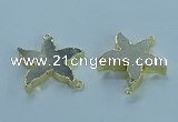 NGC1444 28mm - 30mm starfish fossil coral connectors wholesale