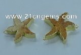 NGC1445 28mm - 30mm starfish fossil coral connectors wholesale