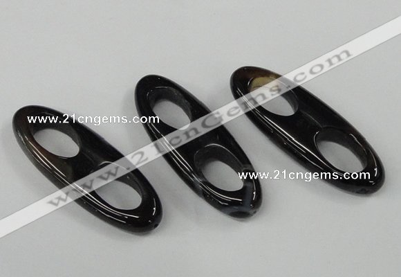 NGC148 17*27mm oval agate gemstone connectors wholesale