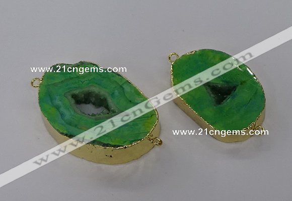 NGC1499 25*35mm - 35*40mm freeform druzy agate connectors