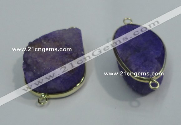 NGC15 20*30mm - 25*35mm freeform druzy agate connectors