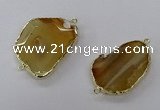 NGC1505 25*35mm - 35*40mm freeform druzy agate connectors