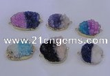 NGC1555 20*25mm - 25*35mm freeform druzy agate connectors