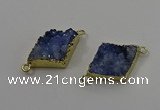 NGC1570 18*25mm - 20*26mm diamond druzy quartz connectors