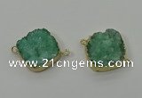 NGC1598 20mm - 22mm diamond druzy quartz connectors wholesale