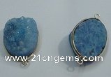 NGC16 20*30mm - 25*35mm freeform druzy agate connectors